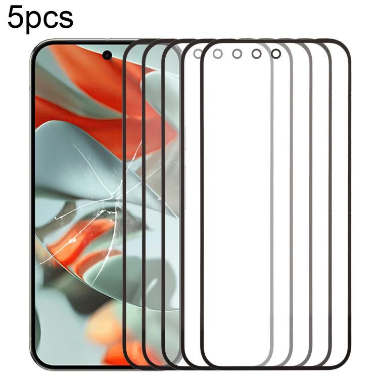 5pcs Front Screen Outer Glass Lens with OCA Optically Clear Adhesive, For Google Pixel 10 Pro XL, For Google Pixel 10 Pro, For Google Pixel 10, For Google Pixel 9a, For Google Pixel 9 Pro XL, For Google Pixel 9 Pro, For Google Pixel 9, For Google Pixel...
