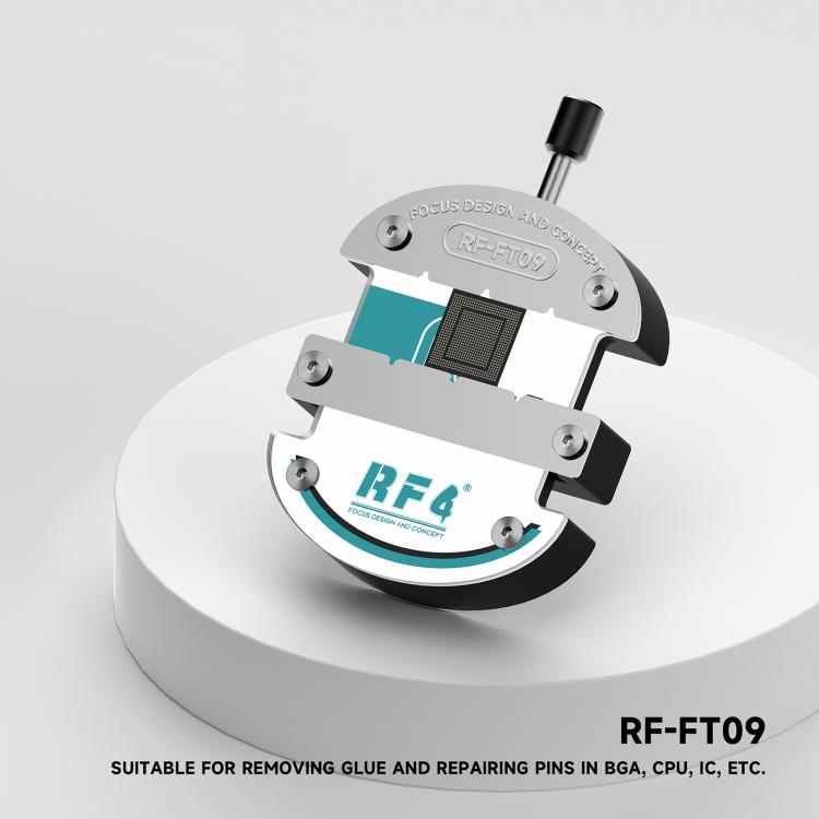 RF4 RF-FT09 Trackless Planar Structure Universal Repair Fixture for CPU IC Chip De-Gumming, RF-FT09