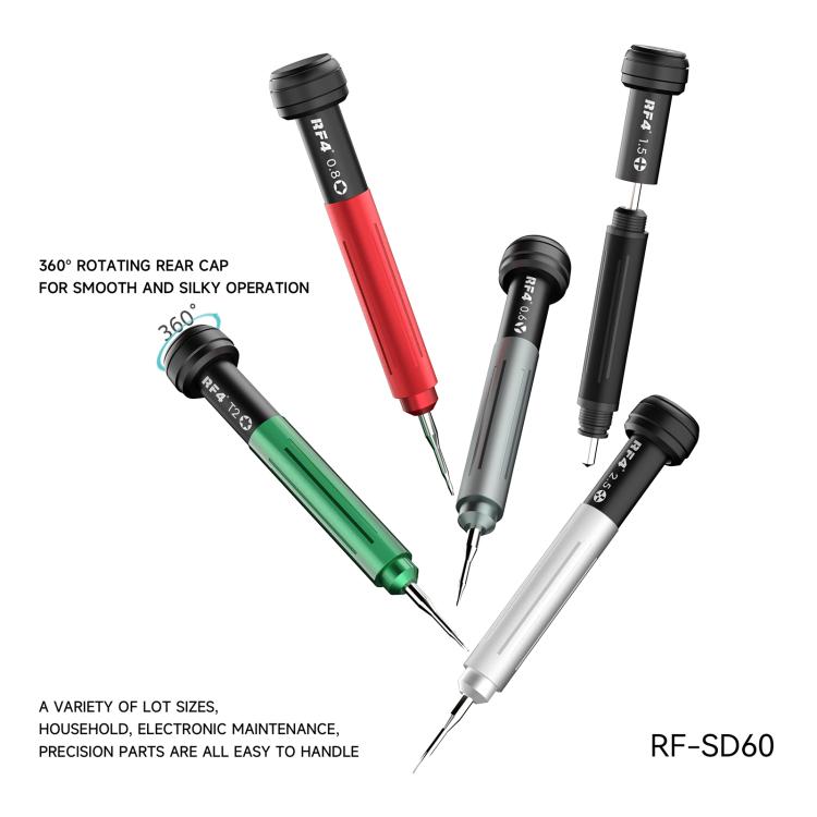 RF4 RF-SD60 5-in-1 Screwdriver & Back Glass Breaking Pen for Mobile Phone Repair, RF-SD60