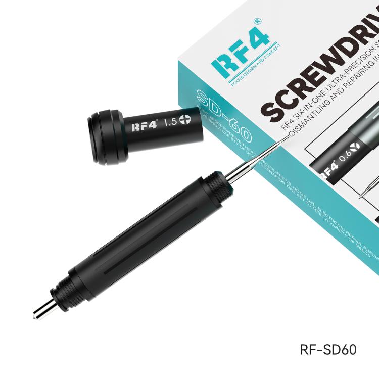 RF4 RF-SD60 5-in-1 Screwdriver & Back Glass Breaking Pen for Mobile Phone Repair, RF-SD60