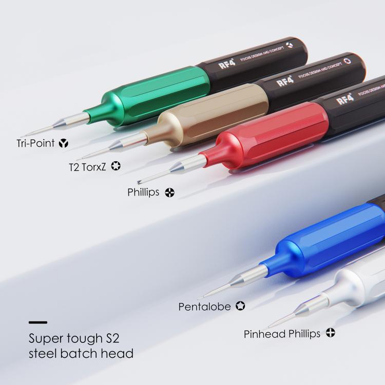 RF4 RF-SD10 5-in-1 Superhard S2 Steel Magnetic Precision Screwdriver for Phone Disassemble Repair, RF-SD10