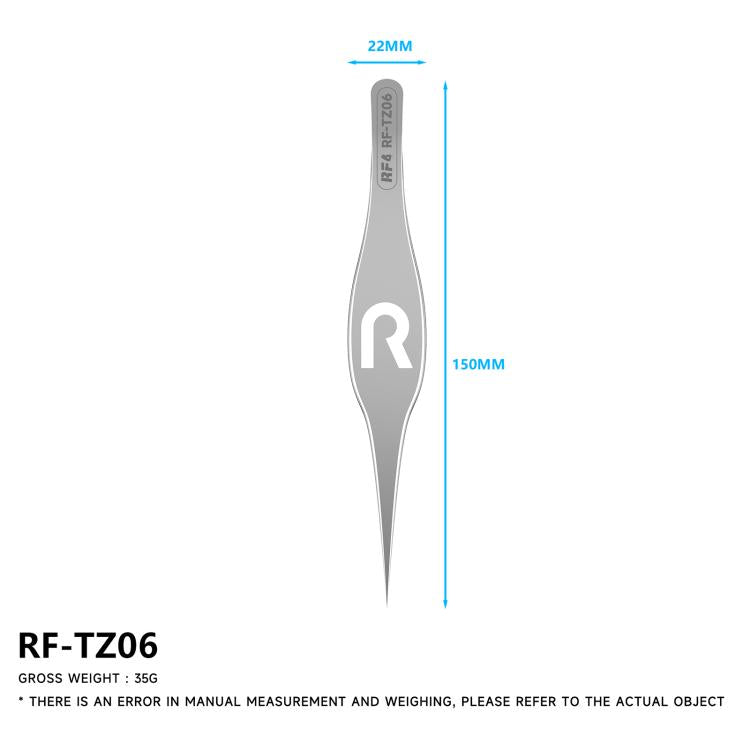RF4 RF-TZ06 High-Precision Ultrafine Alloy Wide-Body Tweezers, RF-TZ06