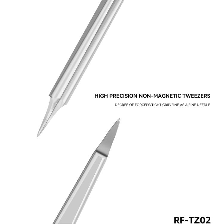RF4 RF-TZ02 High-Precision Non-Magnetic Stainless Steel Tweezers, RF-TZ02