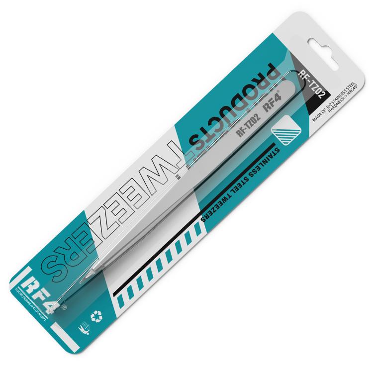 RF4 RF-TZ02 High-Precision Non-Magnetic Stainless Steel Tweezers, RF-TZ02