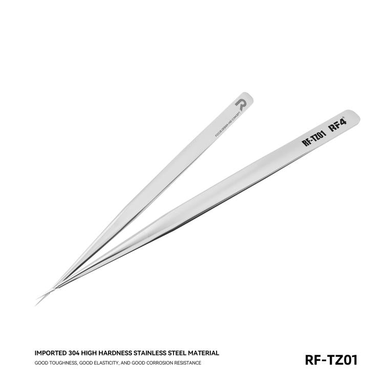 RF4 RF-TZ01 Extra-Sharp High-Precision Stainless Steel Tweezers, RF-TZ01