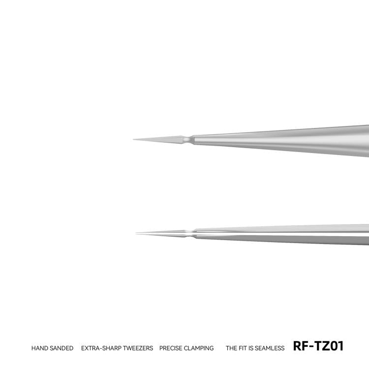 RF4 RF-TZ01 Extra-Sharp High-Precision Stainless Steel Tweezers, RF-TZ01