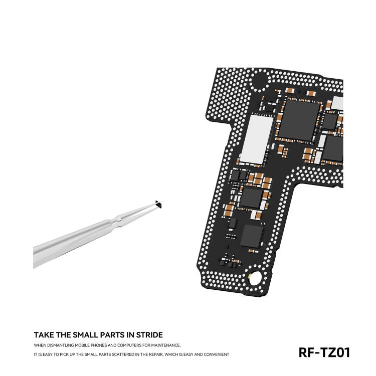RF4 RF-TZ01 Extra-Sharp High-Precision Stainless Steel Tweezers, RF-TZ01