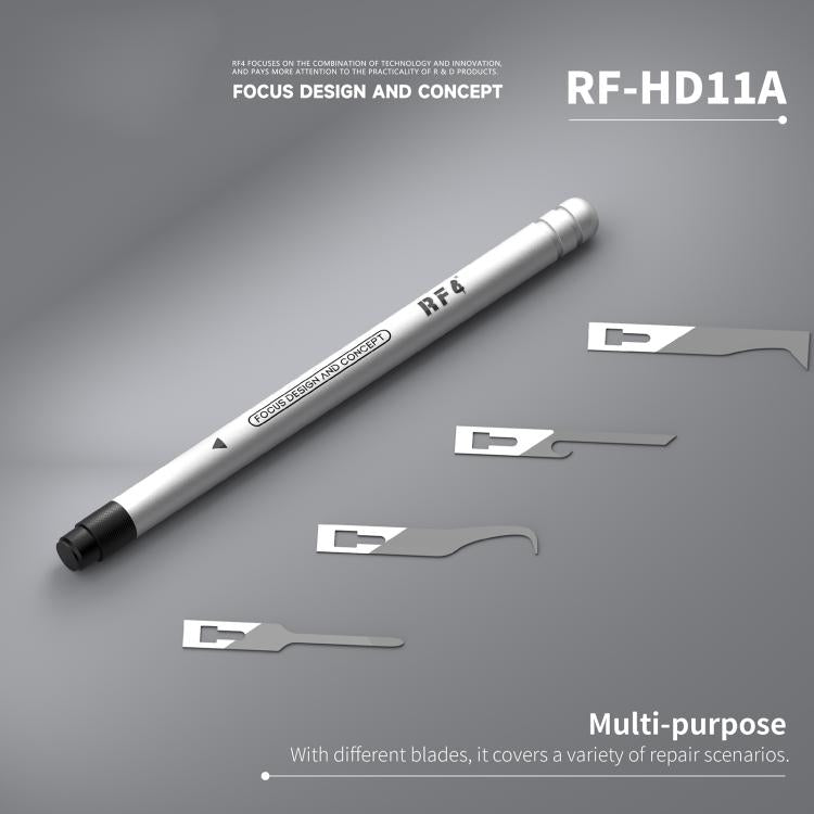RF4 RF-HD11A 4-in-1 Scraper Knife Blades Set with Hnadle for PCB Glue Remover / Prying Dismantling, RF-HD11A