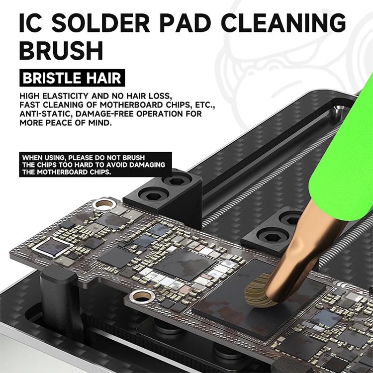 LUOWEI LW-BR01 Motherboard IC Chip Solder Pad Glue Removal Cleaning Brush Set, LW-BR01