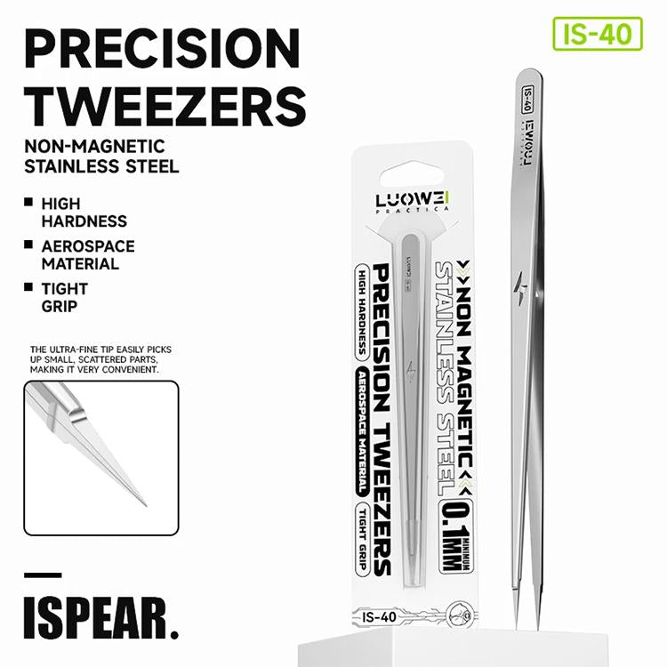 LUOWEI IS-40 Anti-magnetic High Hardness High Precision Flying Wire Tweezers, IS-40