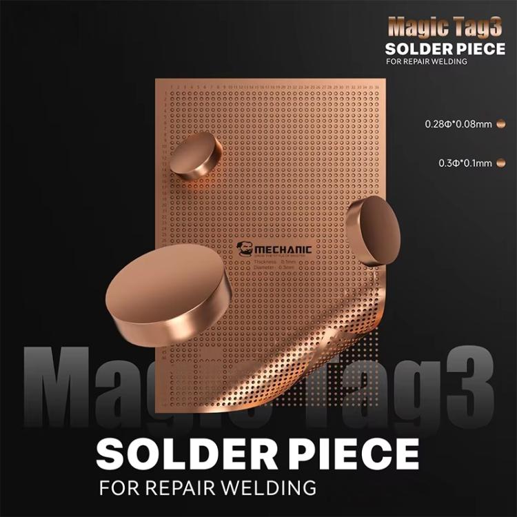 MECHANIC Magic Tag 3 Solder Piece, 0.1x0.3mm, 0.08x0.28mm, 0.08x0.28mm + 0.1x0.3mm