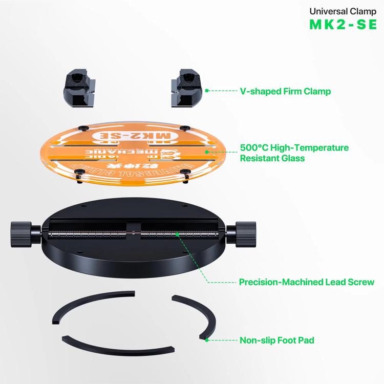 MECHANIC MK2-SE Heat-Insulated Circular Tempered Glass Motherboard Repair Clamp