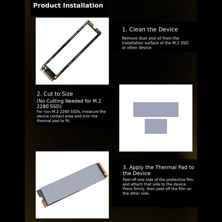 THERMALRIGHT PX7 M.2 SSD Thermal Silicone Pad, 0.5mm, 1mm, 1.5mm, 2mm