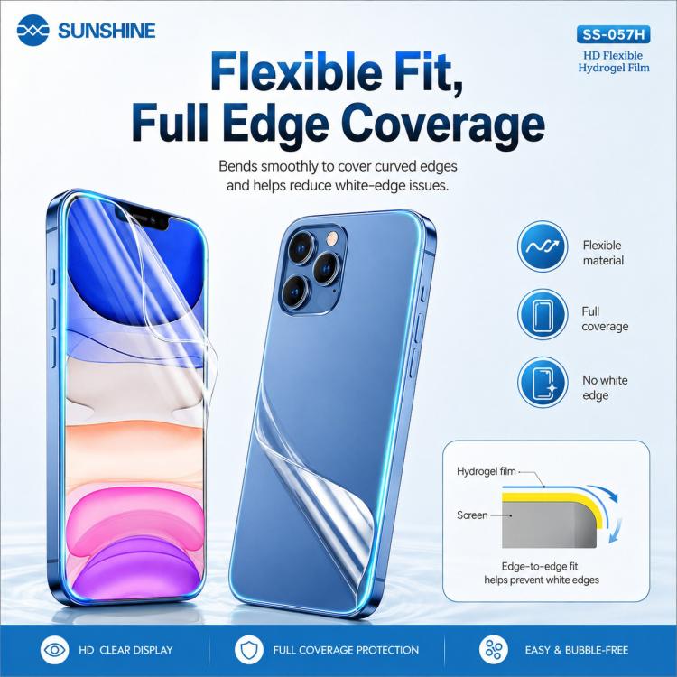 50 in 1 SUNSHINE SS-057H TPU Flexible Hydrogel HD Protective Film for SS-890C Cutting Machine, SS-057H