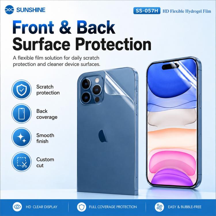 50 in 1 SUNSHINE SS-057H TPU Flexible Hydrogel HD Protective Film for SS-890C Cutting Machine, SS-057H