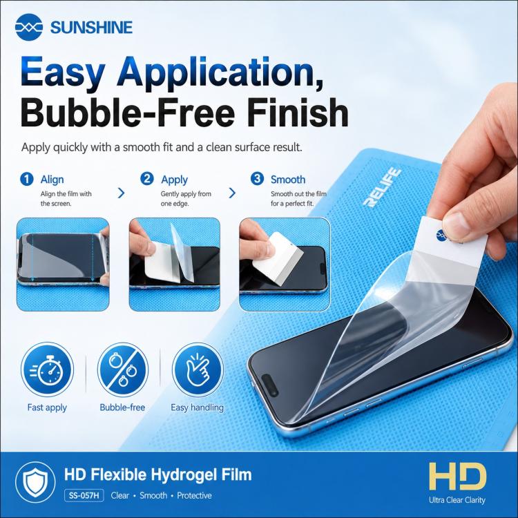 50 in 1 SUNSHINE SS-057H TPU Flexible Hydrogel HD Protective Film for SS-890C Cutting Machine, SS-057H