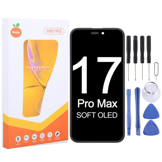 RJ Soft OLED Screen, For iPhone 17 Pro Max, For iPhone 17 Pro, For iPhone 17, For iPhone 16 Pro Max, For iPhone 16 Pro, For iPhone 16 Plus, For iPhone 16, For iPhone 15 Pro Max, For iPhone 15 Pro, For iPhone 15 Plus, For iPhone 15, For iPhone 14 Plus  ...