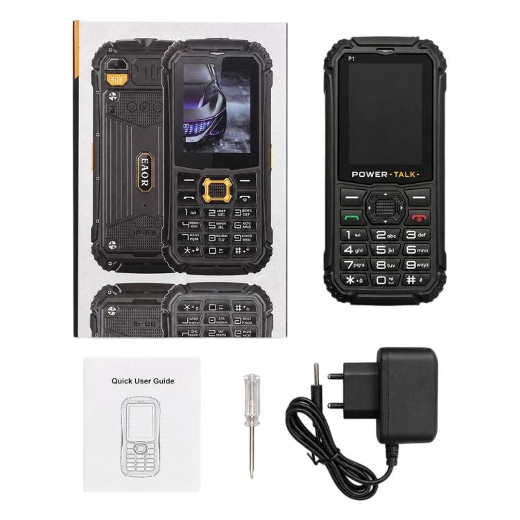 HP219 IP68 Rugged Phone, 2.4 inch, SC6531E, Network: 2G, BT, FM, SOS, Torch, EU Plug, US Plug, UK Plug