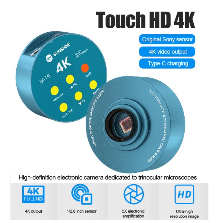 SUNSHINE M-19 Touch Control 4K Ultra HD Microscope Camera, SUNSHINE M-19