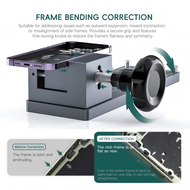TBK TBK-215B 3 in 1 Phone Rounded-Corner / Mid-Frame / Side-Frame Straightener, TBK-215B