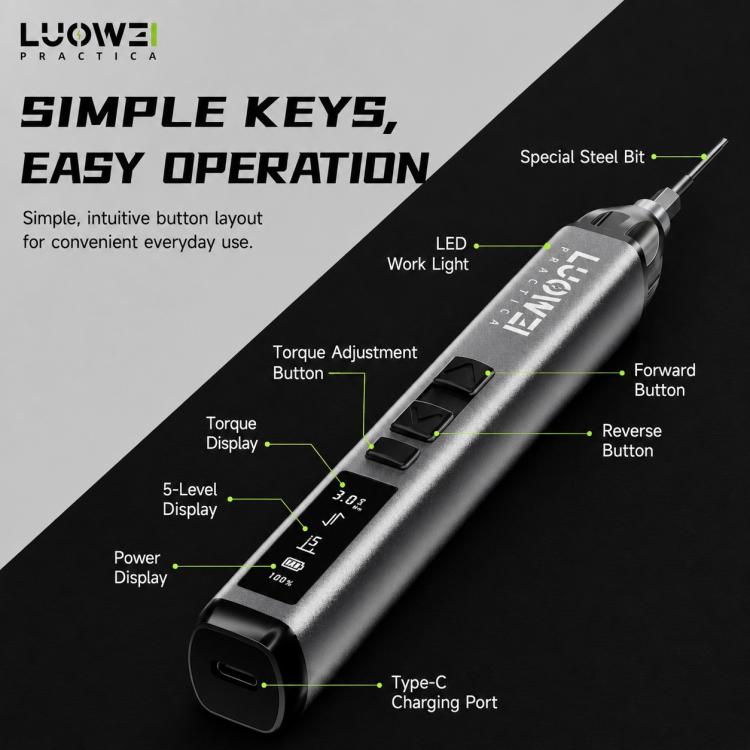 LUOWEI Adjustable Torque Electric Screwdriver Set, S1, S1 Pro