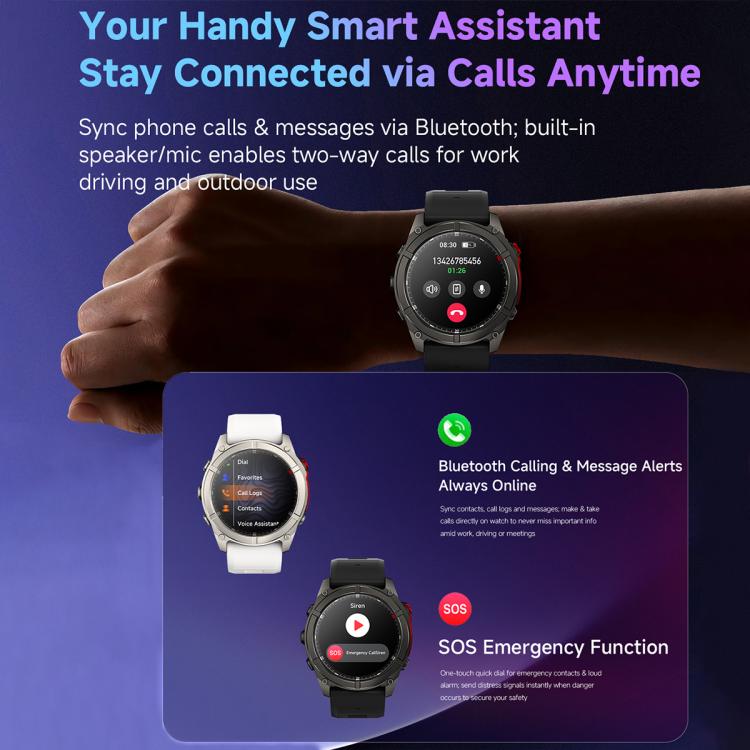 F8 Pro 1.43 inch AMOLED Screen Smart Watch Support Health Monitoring, Multi-Sport Modes