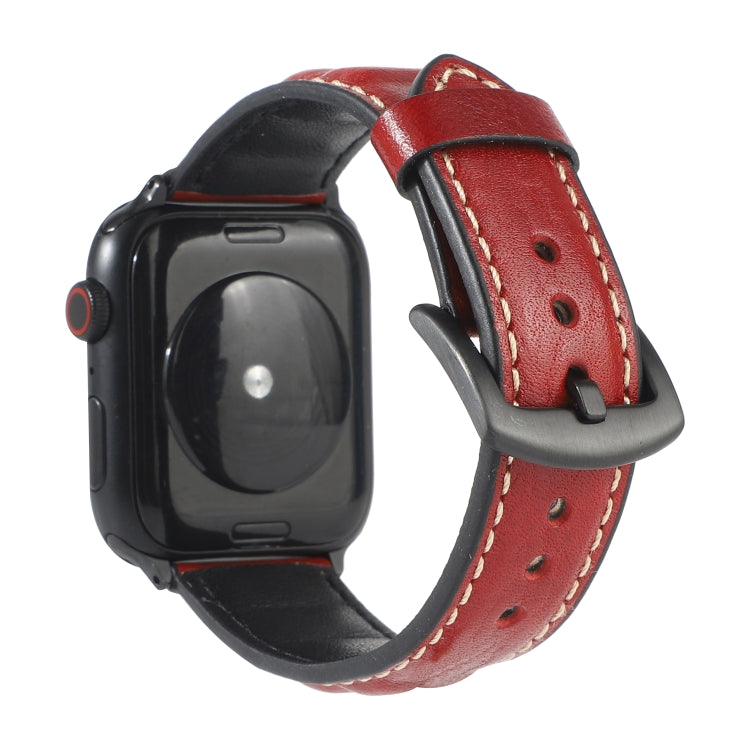 Genuine Leather Watchband For Apple Watch Series 6 & SE & 5 & 4 44mm / 3 & 2 & 1 42mm, For Apple Watch Series 7 45mm / 6 & SE & 5 & 4 44mm / 3 & 2 & 1 42mm