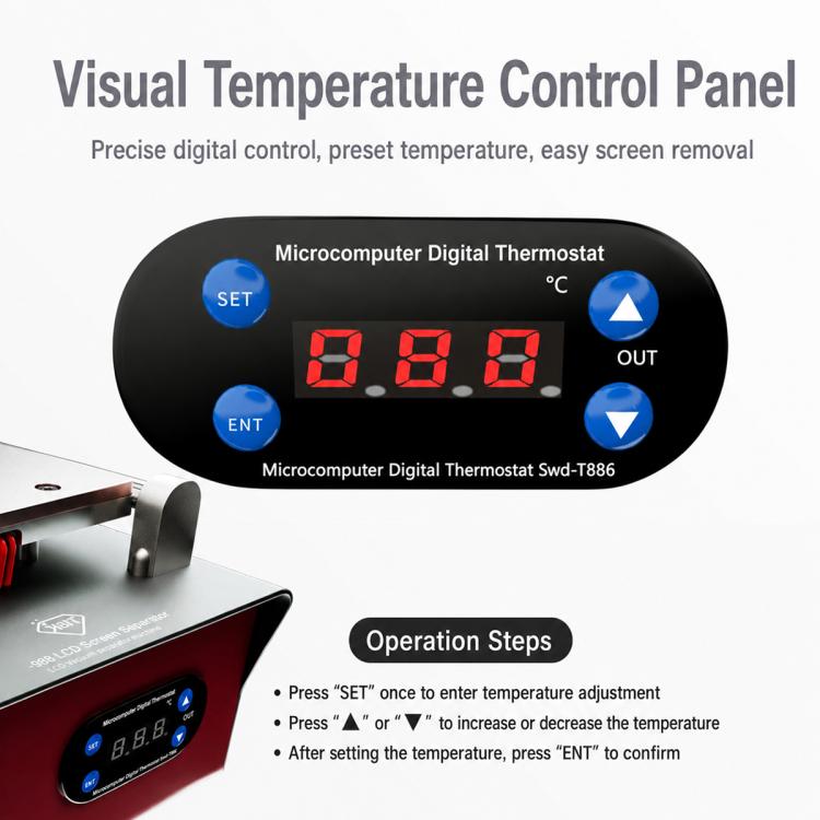 TBK 988 Intelligent Temperature Control LCD Screen Heating Separator, US Plug, EU Plug, UK Plug
