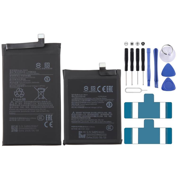 For Xiaomi Mi Mix Fold M2011J18C 2460mAh / 2560mAh BM24 BM25 Battery Set, For Xiaomi Mi Mix Fold M2011J18C 2460mAh / 2560mAh