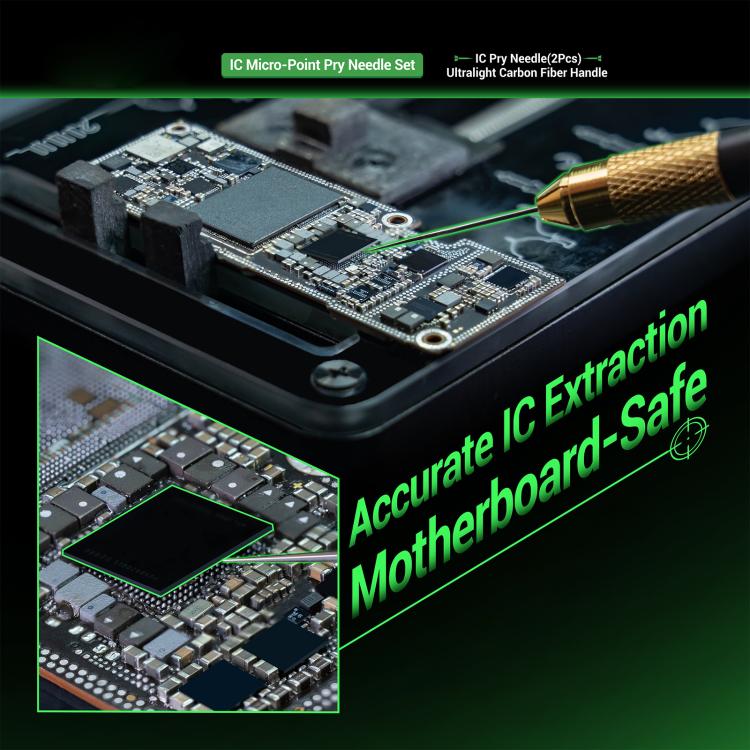 2UUL SC88 Non-Magnetic Precision Solder Control IC Micro-Point Pry Needle Set, 2UUL SC88