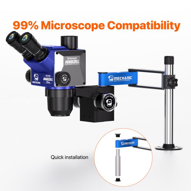 MECHANIC M6+ 360 Rotation Damped Microscope Swing Arm Holder, MECHANIC M6+
