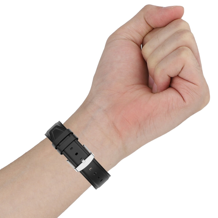 22mm Silicone Leather Replacement Strap Watchband for Huawei Watch GT 2 Pro, For Huawei Watch GT 2 Pro