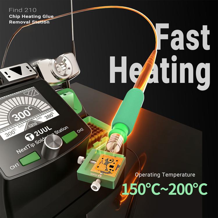 2UUL FD40 Find 210 Chip Mini Heating Glue Removal Station for C210 Handle, 2UUL FD40
