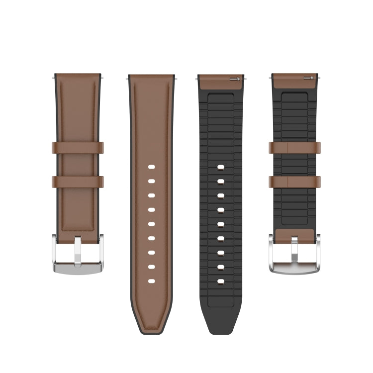 22mm Silicone Leather Replacement Strap Watchband for Huawei Watch GT 2 46mm, For Huawei Watch GT 2 46mm