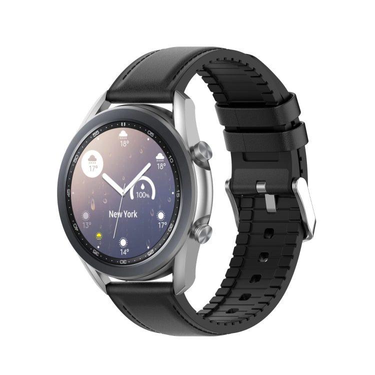 20mm Silicone Leather Replacement Strap Watchband for Samsung Galaxy Watch 3 41mm, For Samsung Galaxy Watch 3 41mm
