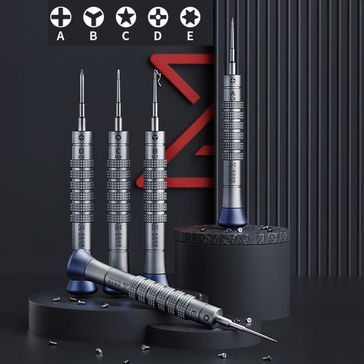 MEGA-IDEA 2D Throne Non-slip Aluminum Alloy Precise Screwdriver, A 1.3, B 0.7, C 0.8, D 2.5, E T2, F 1.5, G 1.0, H P5, I T3, J T5, O K