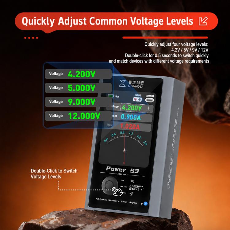 MEGA-IDEA Power S3 DC 25V Multi-Port Output Portable All-In-One Waveform Power Supply
