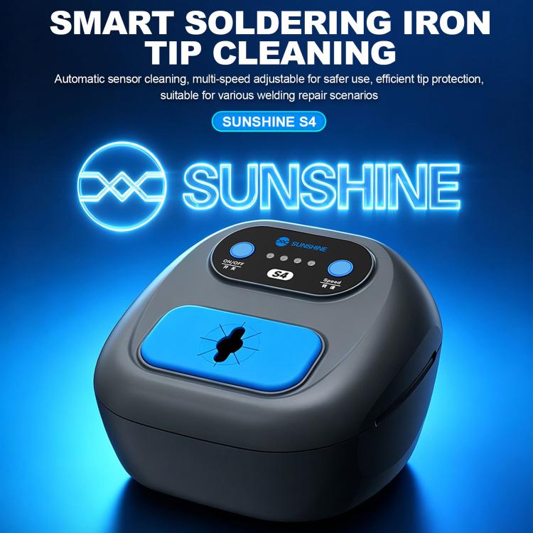 SUNSHINE S4 Adjustable Speed Automatic Soldering Iron Tip Cleaner, Plug: US Plug, US Plug