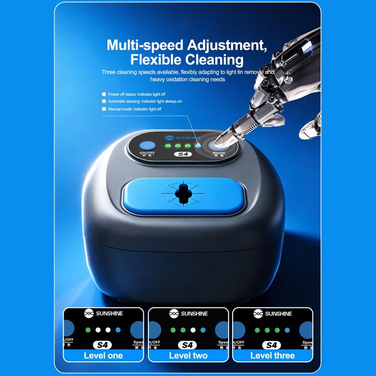 SUNSHINE S4 Adjustable Speed Automatic Soldering Iron Tip Cleaner, Plug: US Plug, US Plug