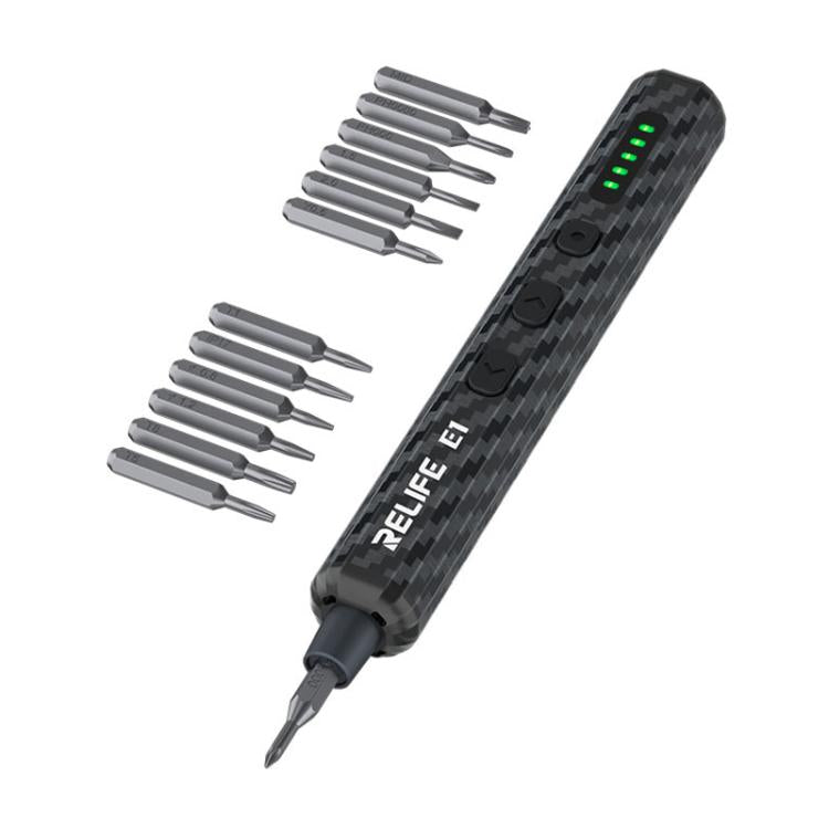 RELIFE E1 Powerful Carbon Fiber Electric Screwdriver Set, RELIFE E1