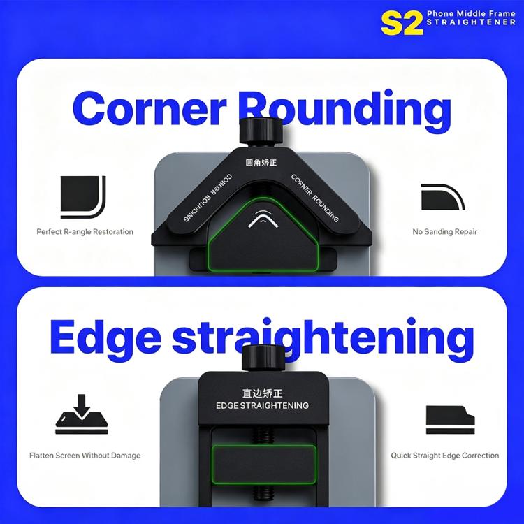 MECHANIC S2 Straight Edge and Rounded Corner 2 in 1 Mobile Phone Frame Deformation Corrector, MECHANIC S2