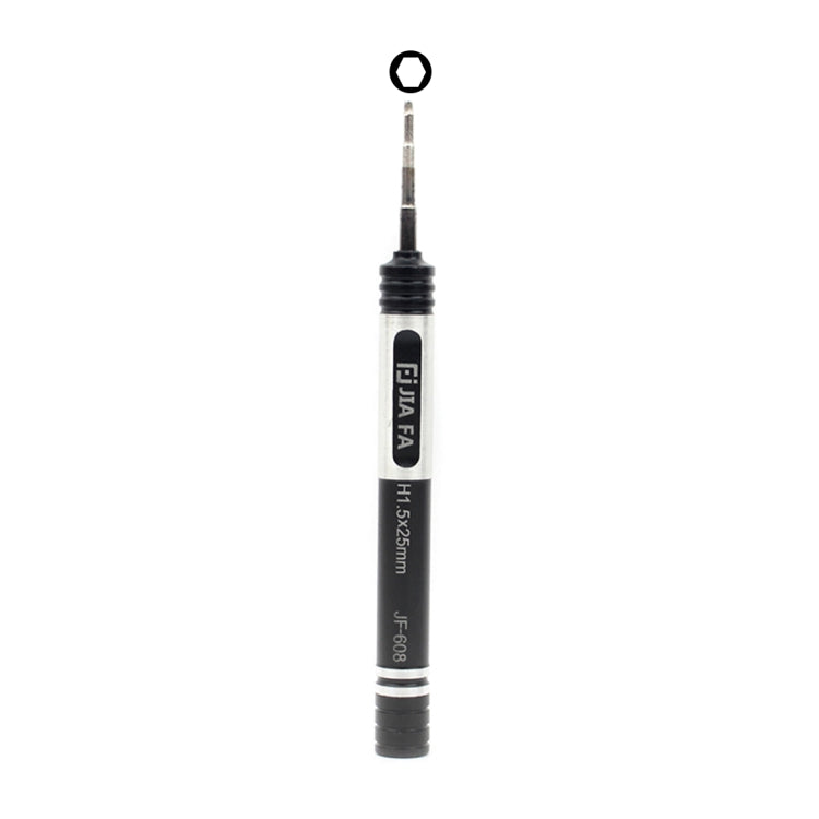 JF-608-H1.5 Metal Mobile Phone Repair Tool Hexagon Head Screwdriver, H1.5 Torx