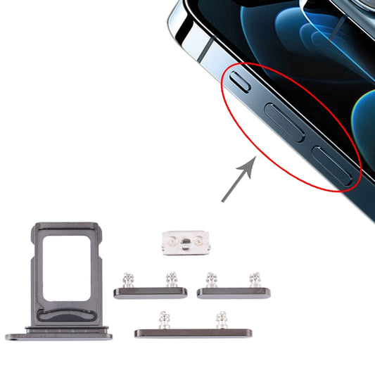 SIM Card Tray + SIM Card Tray + Side Keys for iPhone 12 Pro, For iPhone 12 Pro (double card)