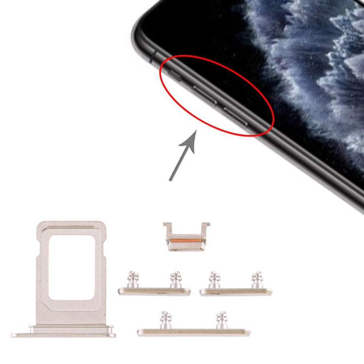 SIM Card Tray + SIM Card Tray + Side Key for iPhone 11 Pro Max / 11 Pro, For iPhone 11 Pro Max(double card), For iPhone 11 Pro Max(Single card)