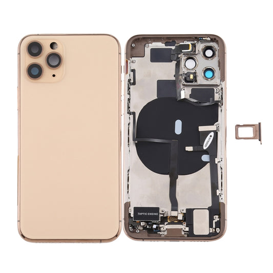 Battery Back Cover Assembly (with Side Keys & Power Button + Volume Button Flex Cable & Wireless Charging Module & Motor & Charging Port & Speaker Ringer Buzzer & Card Tray & Camera Lens Cover) for iPhone 11 Pro Max, For iPhone 11 Pro Max              ...