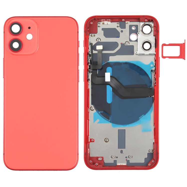 Battery Back Cover (with Side Keys & Card Tray & Power + Volume Flex Cable & Wireless Charging Module) for iPhone 12 Mini, For iPhone 12 Mini