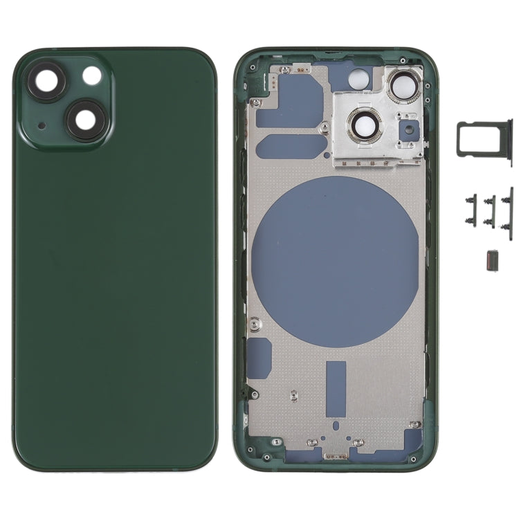 Back Housing Cover with SIM Card Tray & Side  Keys & Camera Lens for iPhone 13 Mini, For iPhone 13 Mini