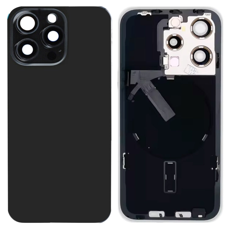 For iPhone 15 Pro Glass Battery Back Cover with Flash Bracket + Wireless Charging Module, For iPhone 15 Pro
