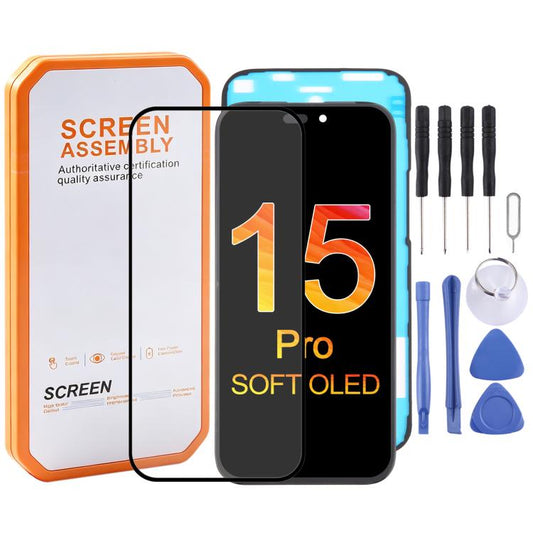 HXL Soft OLED Screen For iPhone 15 Pro, For iPhone 15 Pro