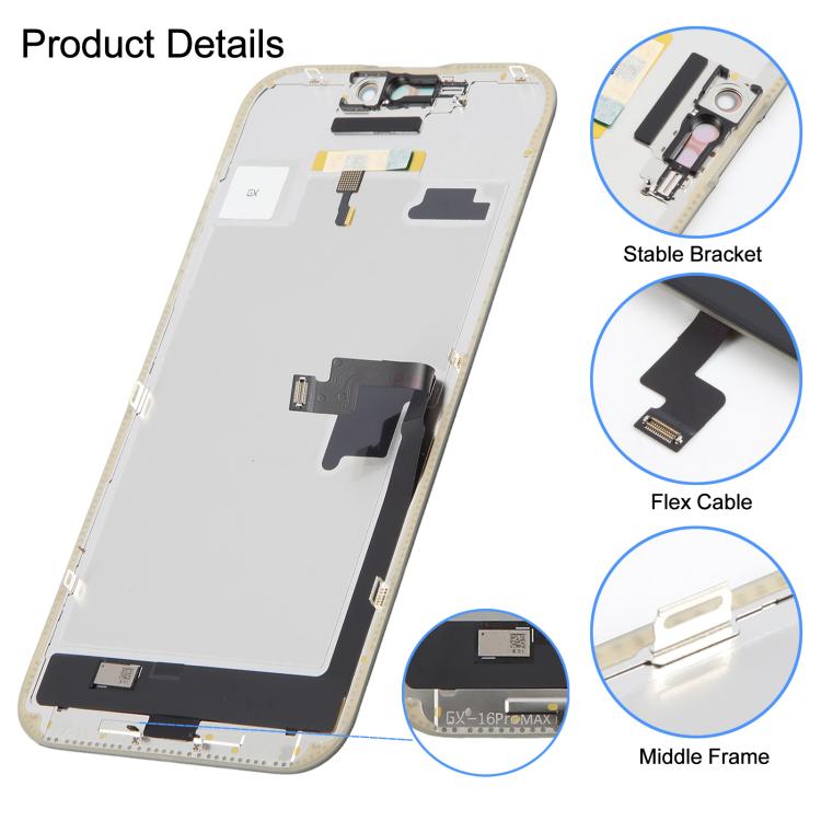 GX Soft OLED Screen For iPhone 16 Pro Max, For iPhone 16 Pro Max(GX Soft LCD)